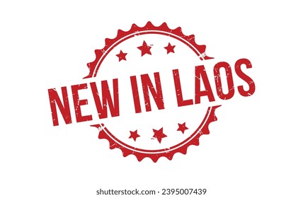 new in laos stamp red rubber stamp on white background. new in laos stamp sign. new in laos stamp.