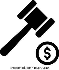 New Laws And Regulations After Coronavirus Outbreak Concept Vector Glyph Icon Design. Bank Loan Default And Financial Crisis Symbol On White Background