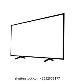new LCD screen drawing black silhouette with white background.