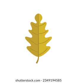 New leaf tree icon flat vector. Fall maple. Green leaves isolated