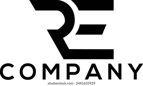 New Letter RE logo type  for Company and Business logo  design template