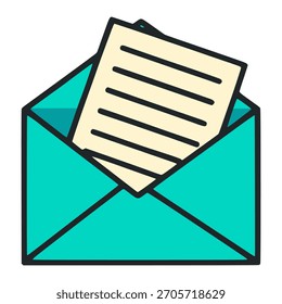 Diseño de Plantilla de Ilustración vectorial de color plano de correo postal Nuevo