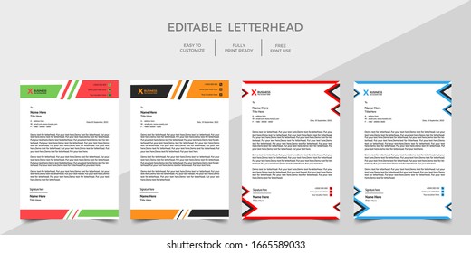 New letterhead design. vector template set