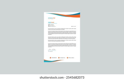 new Letterhead Layout with Yellow Accents

