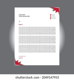 New  letterhead template. Vector illustration design here