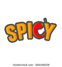 New Lettering Typography chilli design hot Spicy logo vector illustration