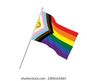 New LGBT flag. vector illustration