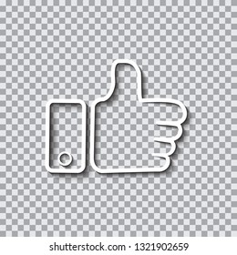 New Like social icon. Paper style. Vector Illustration. EPS 10