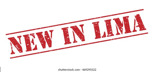 new in lima vector stamp on white background