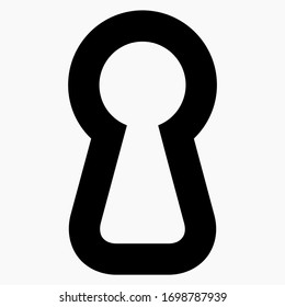 New line icon design for keyhole icon Commercial line vector icon for websites and mobile minimalistic flat design.