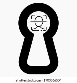 New line icon design for keyhole icon Commercial line vector icon for websites and mobile minimalistic flat design.
