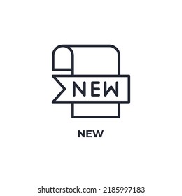 nuevo icono de línea. signo de estilo lineal para concepto móvil y diseño web. Icono de vector de contorno. Símbolo, ilustración del logotipo. Gráficos vectoriales