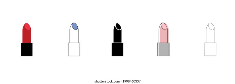 new lipstick vector type icon