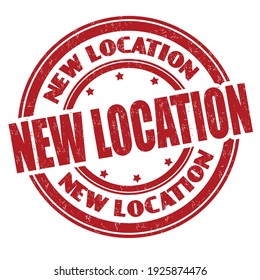 New location grunge rubber stamp on white background, vector illustration