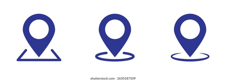 New location map icons. location marker.  Location pin icon flat vector illustration design, Map marker line icon set. gps position pin sign. vector illustration on white background.