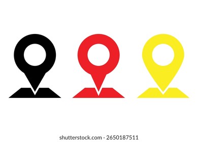 New location map icons. location marker.  Location pin icon flat vector illustration design, Map marker line icon set. gps position pin sign. vector illustration on white background.