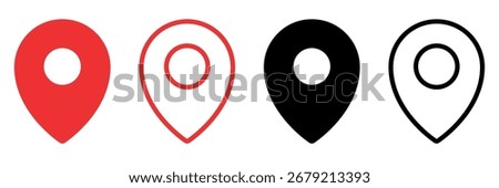 New Location Map Icons. Location Marker. Location Pin Icon Set. Location Map Icons Bundle.