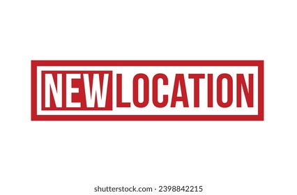 New Location Red Rubber Stamp vector design.
