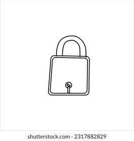 neues Schloss auf weißem Hintergrund. Satz Silhouette von verschlossenem und entsperrtem Schloss. Flaches Design für eps10