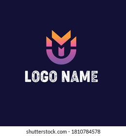 nuevo concepto de logotipo, plantilla de logotipo, logotipo de letra m, icono