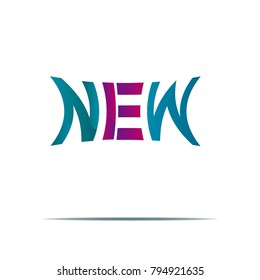 New logo illustration typographic vector isolated background