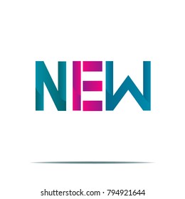 New logo illustration typographic vector isolated background