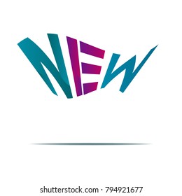 New logo illustration typographic vector isolated background