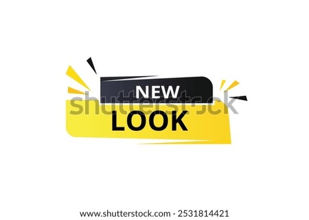 New look banner, vector element modern design. announcement template.