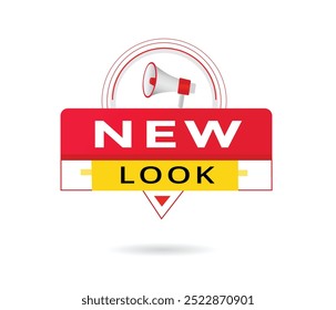 New look banner vector graphic element. Advertising symbol.