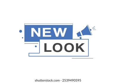 New look label sign design for banner or advertisement. Modern web element business concept.