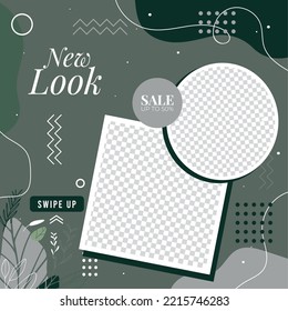 New look social network editable template Vector