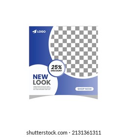 new look vector social media post design