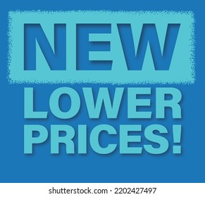NEW LOWER PRICES sale web banner vector illustration.EPS 10.