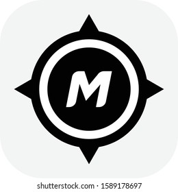 New M letter logo design on cool background.