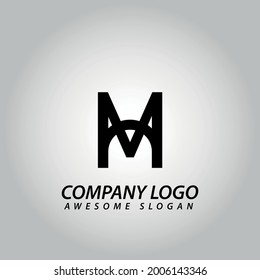 New m logo design art