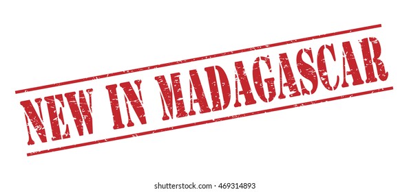 new in madagascar vector stamp on white background