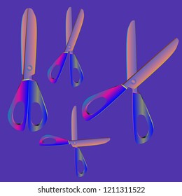 New magian set gradient multicolor tool scissors.