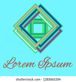 New magic abstract multicolor cube geometric.