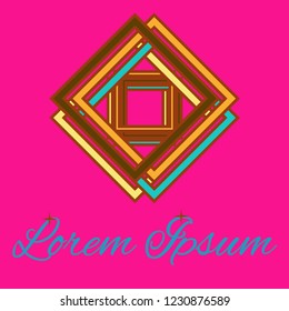 New magical abstract multicolor cube geometric.