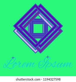 New magical abstract multicolored cube geometric.