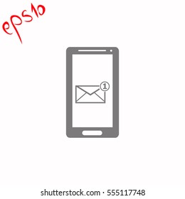 New mail grey icon.