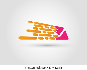 New mail has arrived - vector design template of a logo or icon.