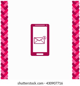 New mail icon Flat Design. Isolated Illustration.
