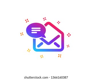 New Mail icon. Message correspondence sign. E-mail symbol. Dynamic shapes. Gradient design new Mail icon. Classic style. Vector