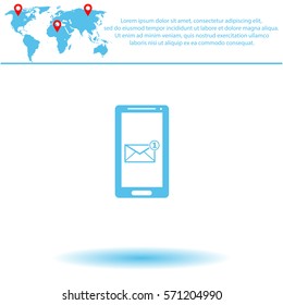 New mail  icon. Vector design.