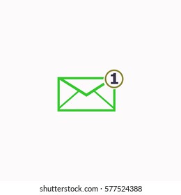 New mail  icon Vector design. Colored illustration.
