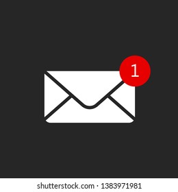 New mail inbox icon, New Email, Vector. 