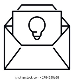 New mail innovation icon. Outline new mail innovation vector icon for web design isolated on white background