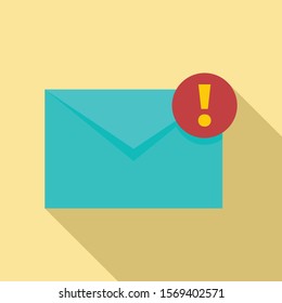 New mail letter icon. Flat illustration of new mail letter vector icon for web design