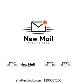 New Mail logo designs template, Message logo symbol